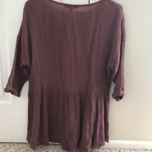 Linen peplum shirt - perfect for summer!